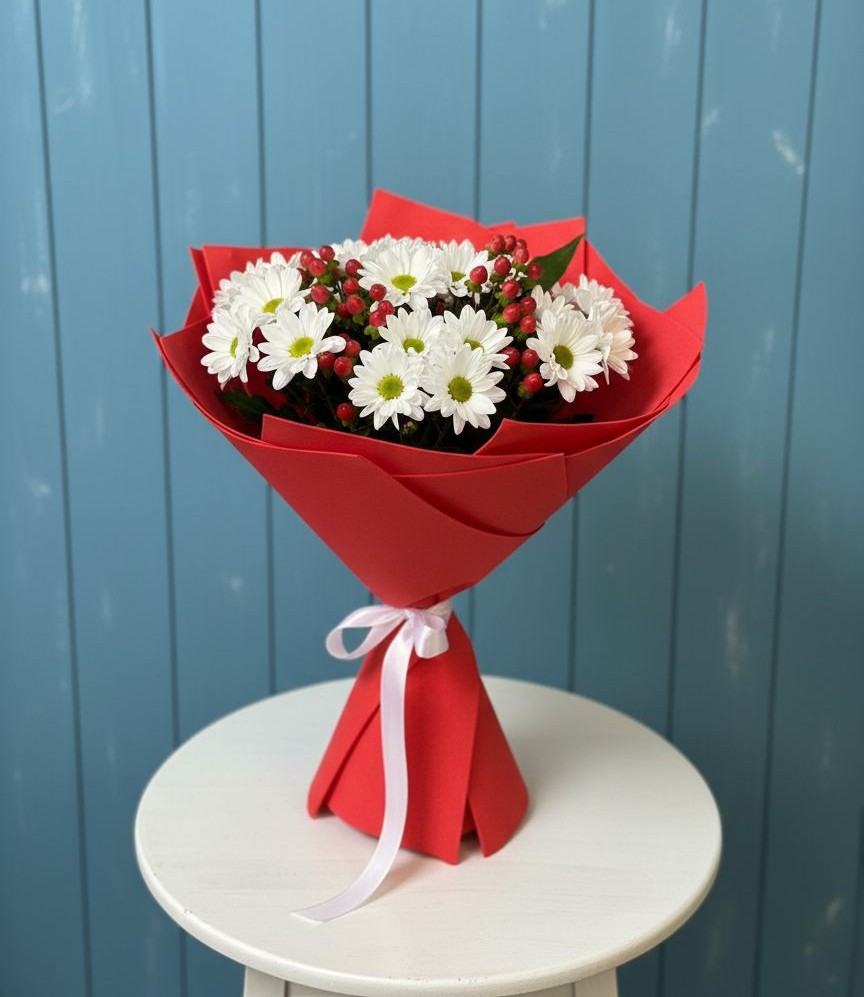 Букет цветов из: Хризантемы в Новичихе