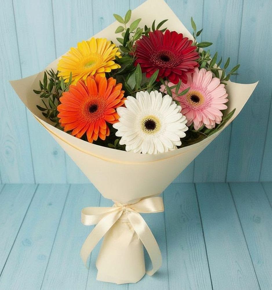 Букет цветов из: Герберы в Новичихе
