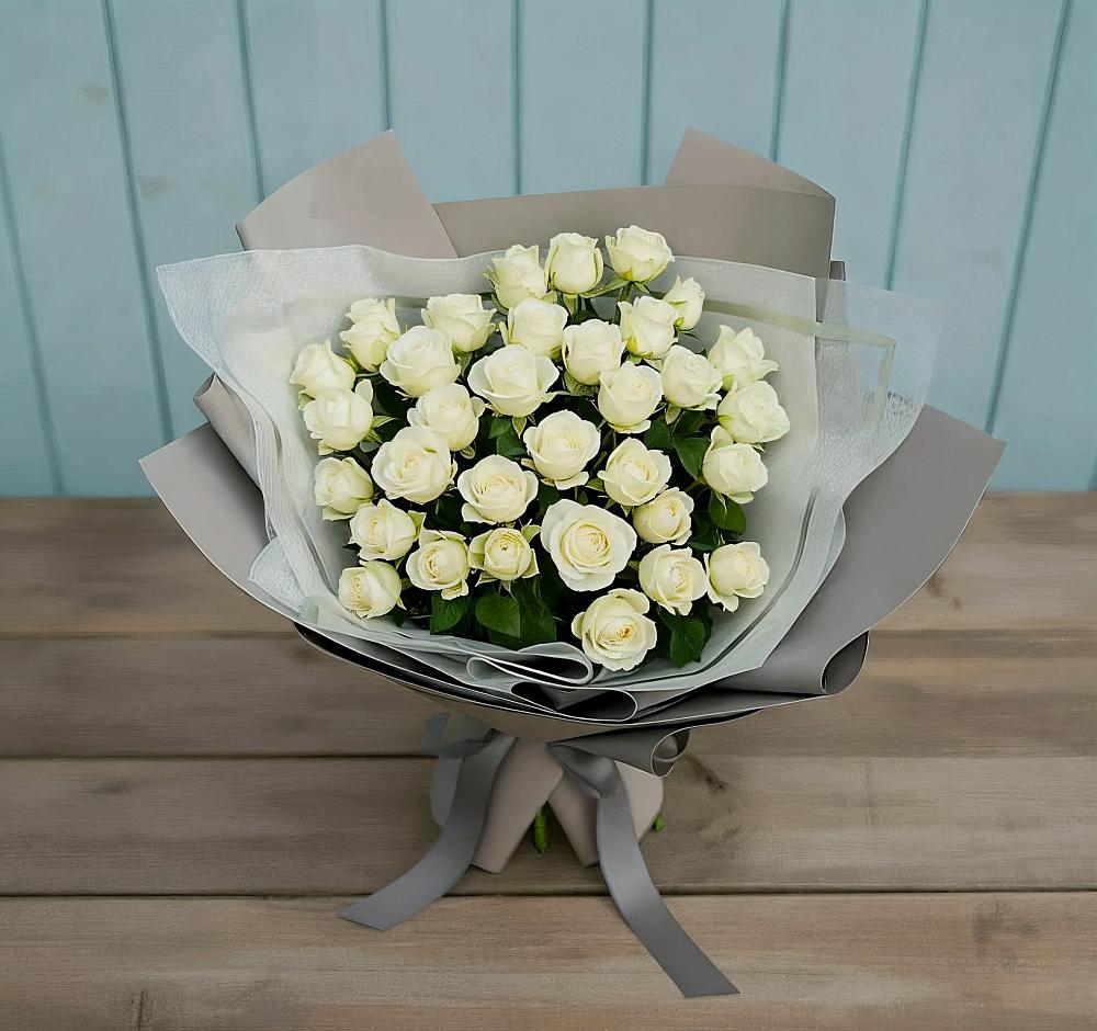 Букет Белоснежная нежность в Новичихе