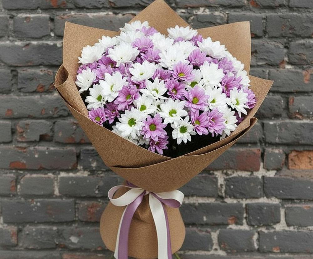 Букет цветов из: Хризантемы в Новичихе