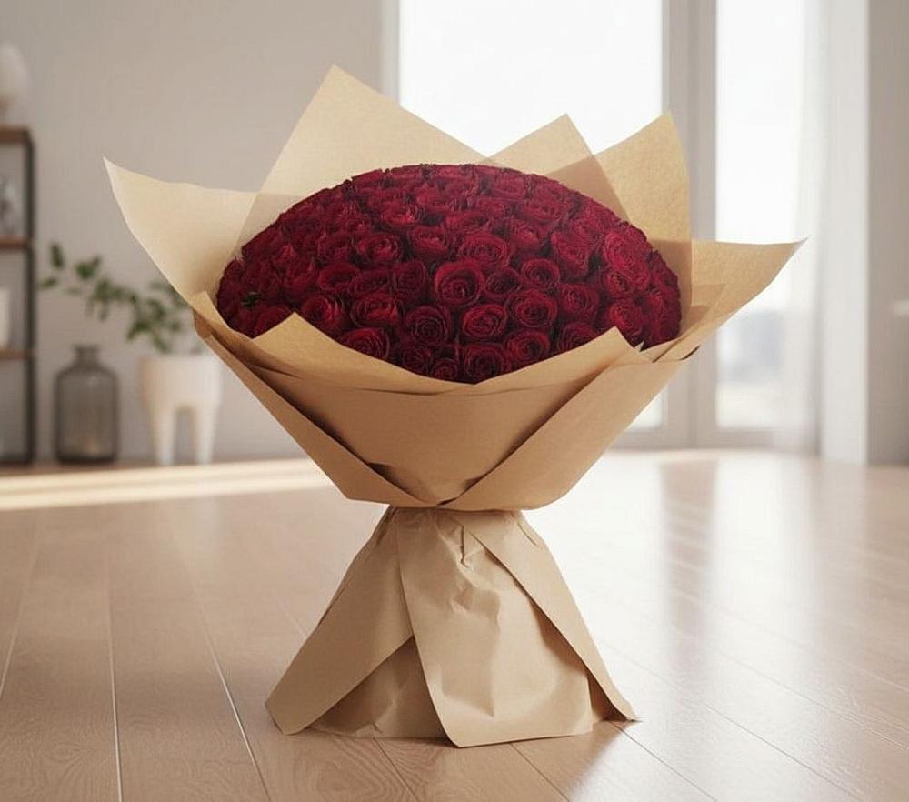 Букет 101 Красная роза в Новичихе