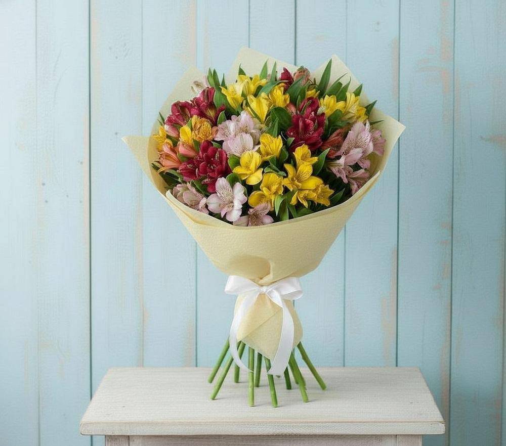 Букет цветов из: Альстромерии в Новичихе